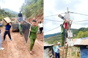 Điện mặt trời thắp sáng các điểm trường vùng cao Mỹ Lý (Nghệ An)